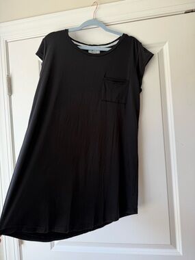 Nicole Miller, Women's Short Nightgown / Sleep-shirt, Black, size XL